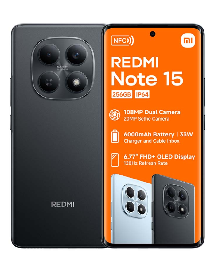 REDMI NOTE 15 Dual Sim Cellphone-Black – Edgars