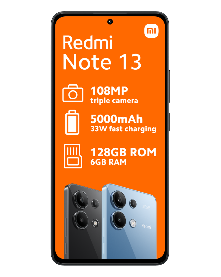 Redmi Note 13 128GB Dual Sim Black Cellphone – Edgars