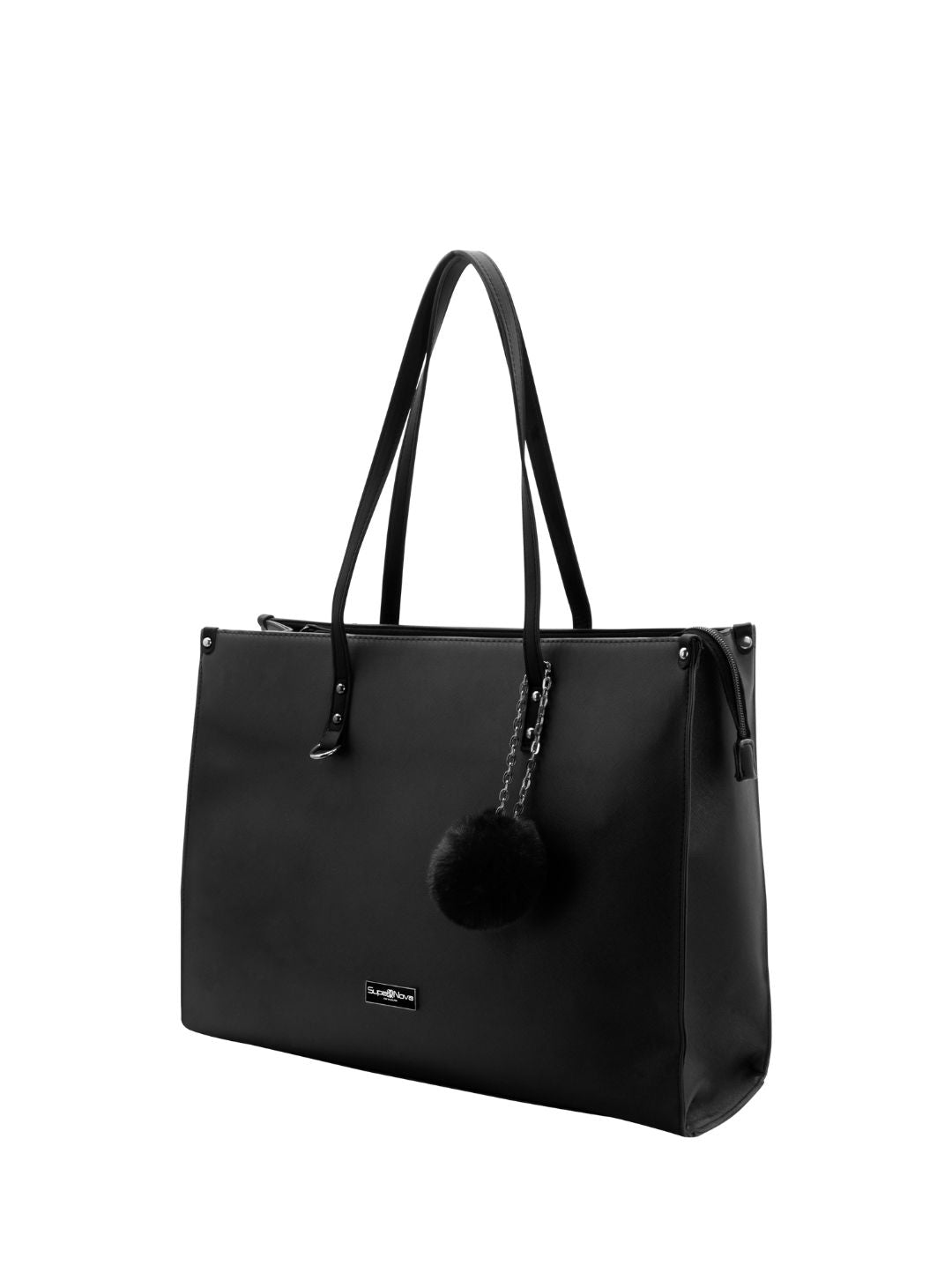 Ladies Pompom Ladies Laptop Bag - Black – Edgars