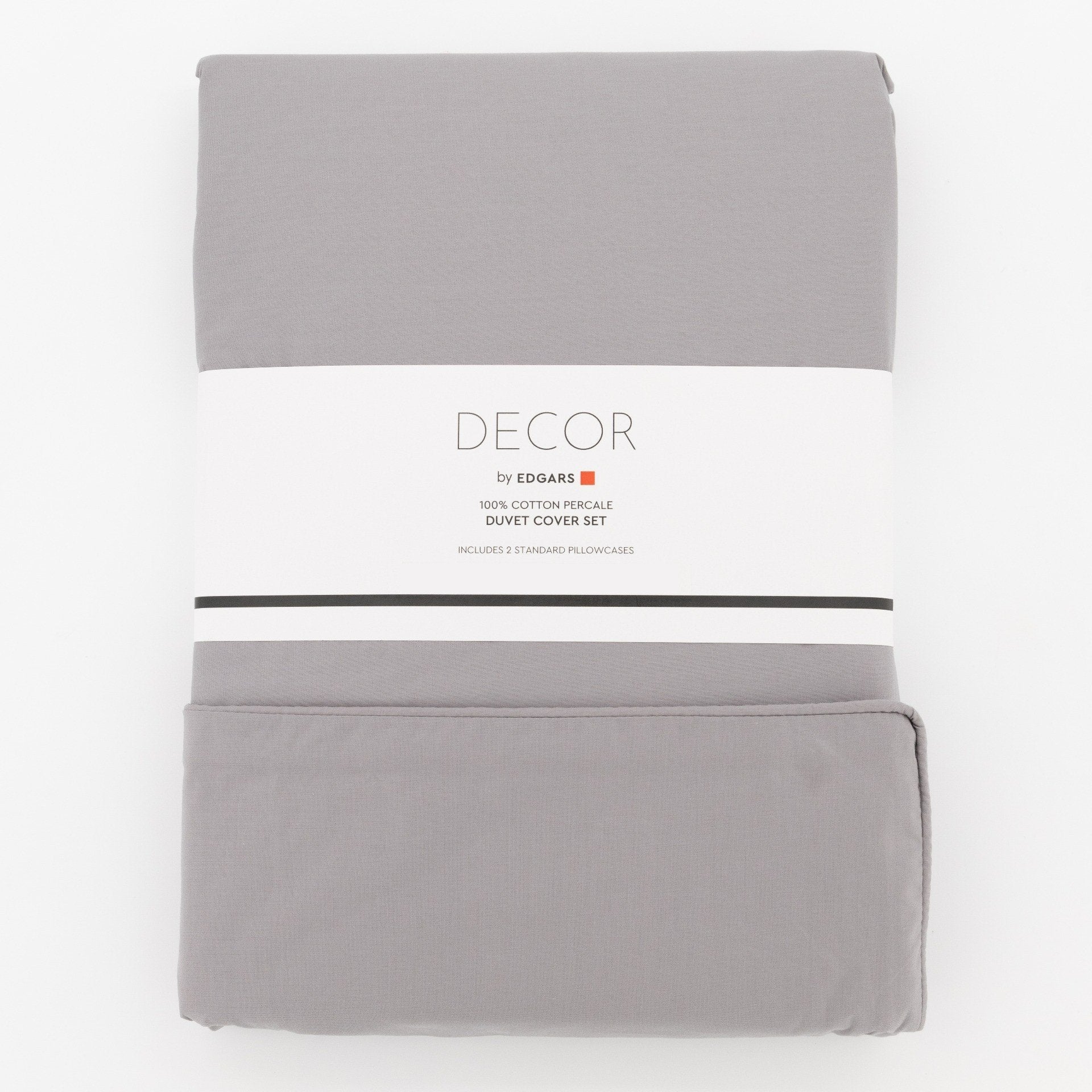 200TC Duvet Set With Piping DetailGrey Edgars