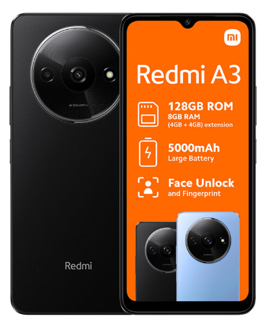Xiaomi 海外版 SIMフリー Redmi A3 4GB 128GB Redmi A3 128GB Dual Sim Black Cellphone – Edgars