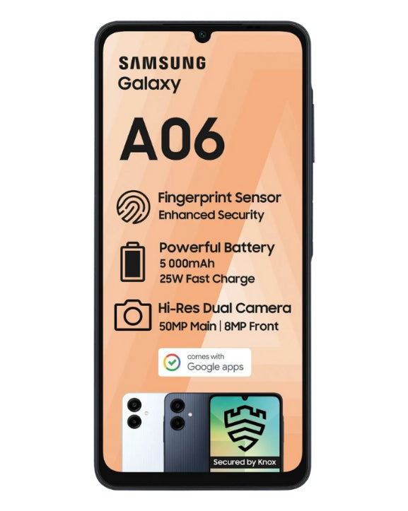 Galaxy A06 64GB Dual Sim Black Cellphone – Edgars
