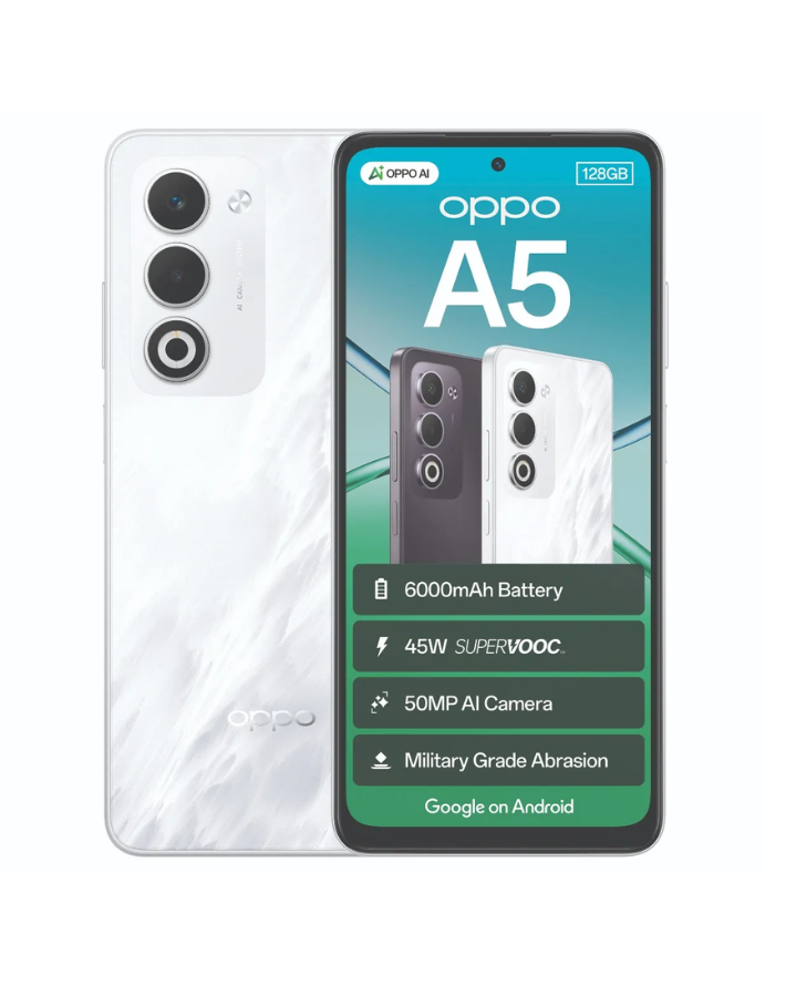 Oppo A5 4GB + 128GB 4G Cellphone - White – Edgars