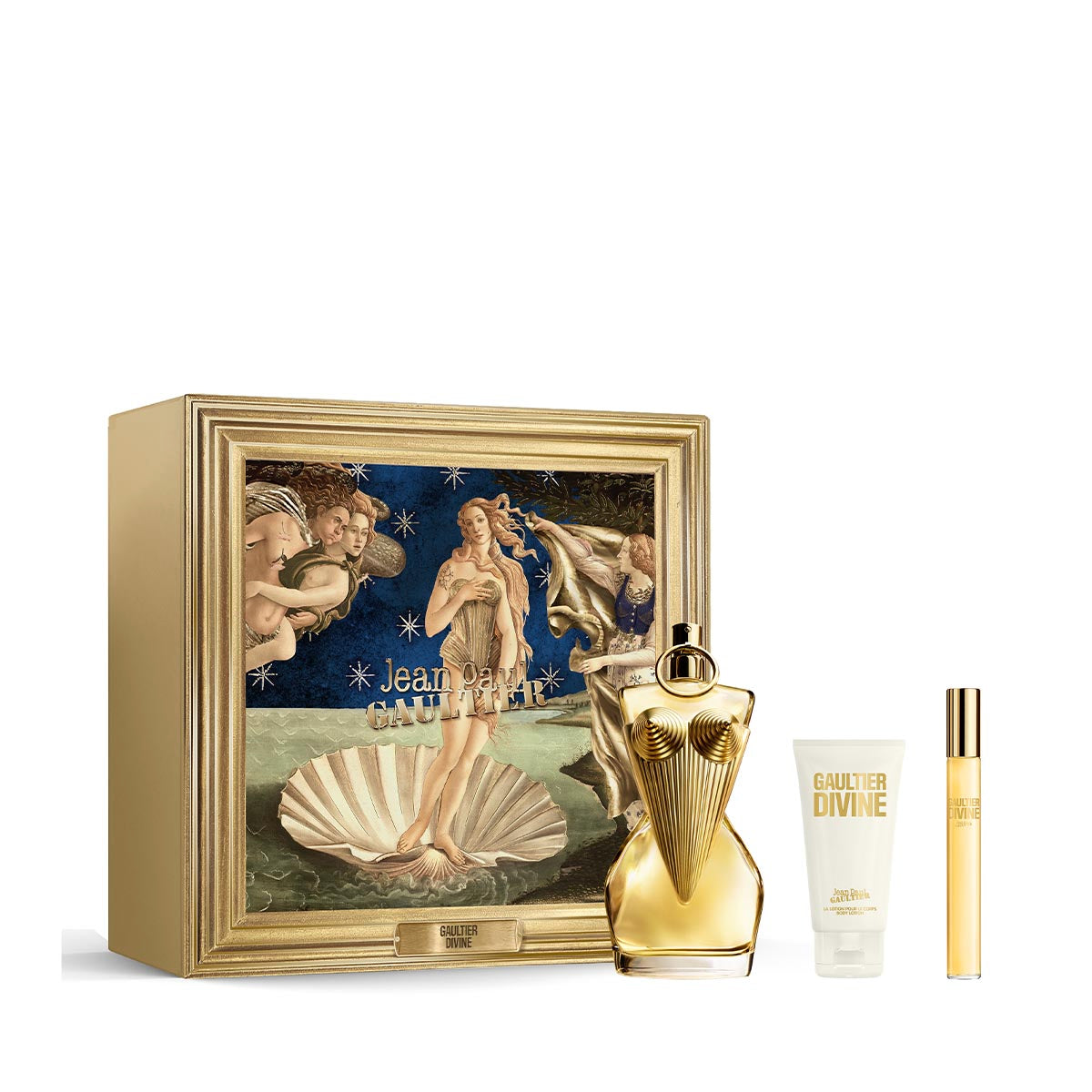 Mens JPG Gaultier Divine 100ml EDP + Body Lotion 75ml + Megaspray