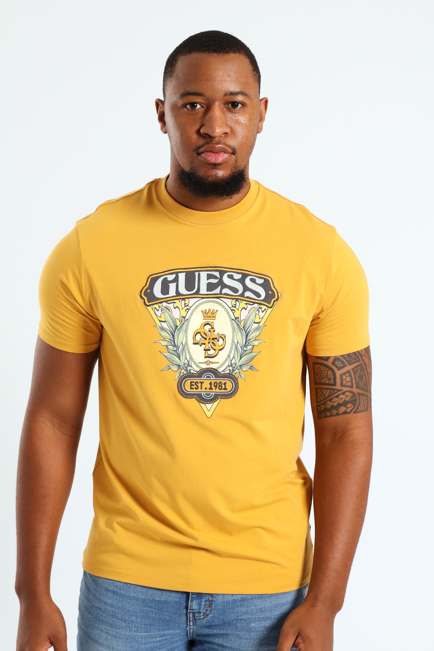 yellow guess top