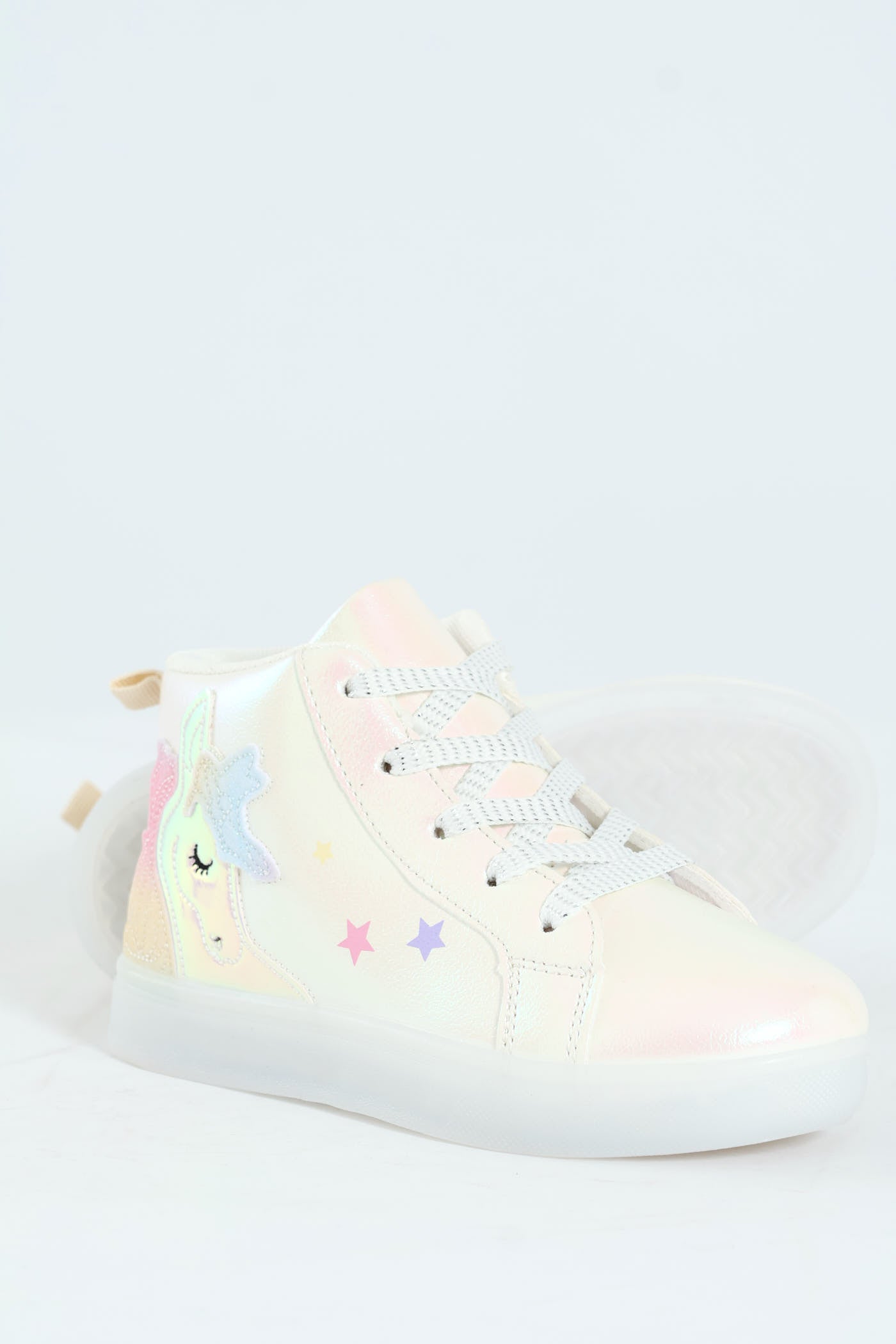 Pre-Girls Pre-Girls Unicorn Light-Up High-Top Sneaker White – Edgars