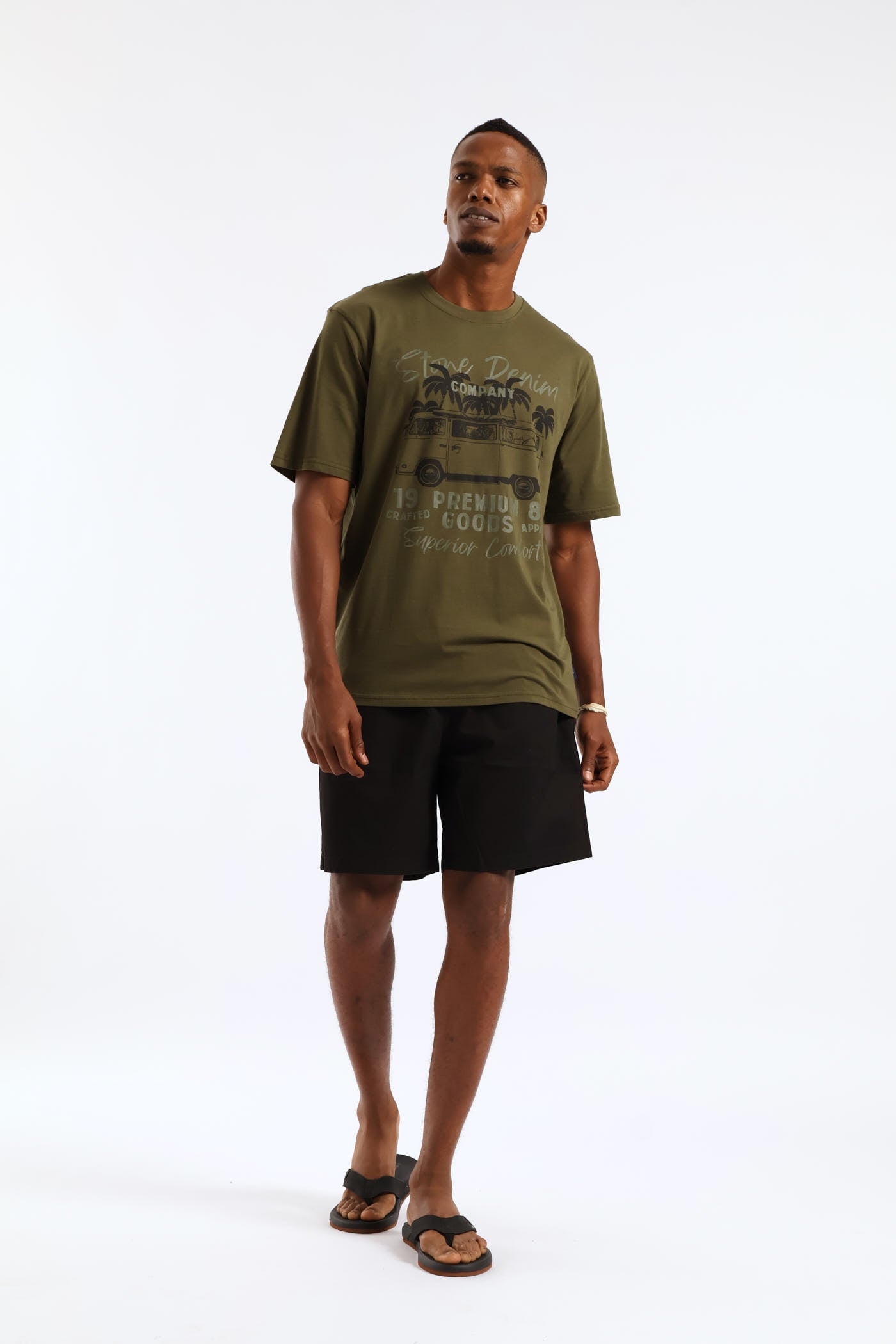 Mens Camper Van Tee - Olive – Edgars