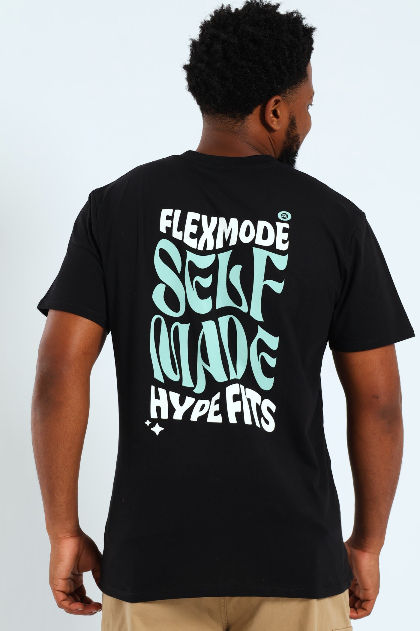 Mens Self Made Front Back Tee Black – Edgars - Main Image