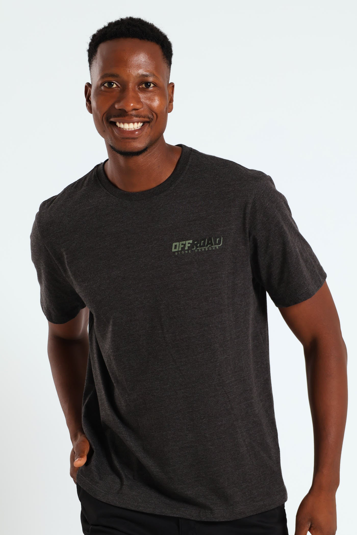 Mens Off Road 4X4 Front & Back Tee - Charcoal Melange – Edgars
