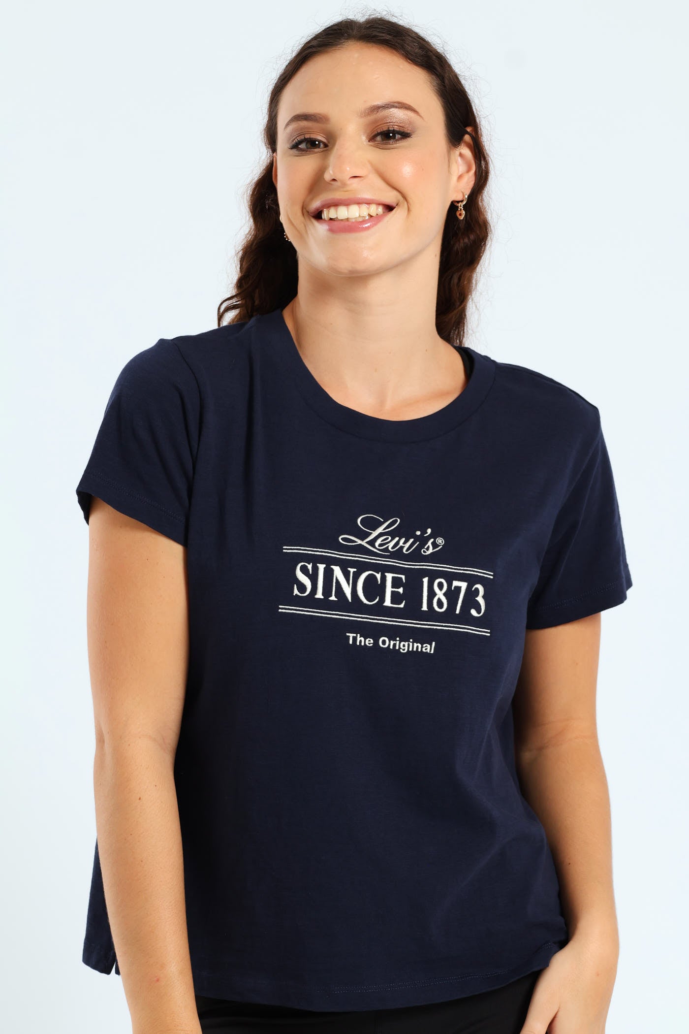 Ladies Graphic Boxy Tshirt - Navy – Edgars