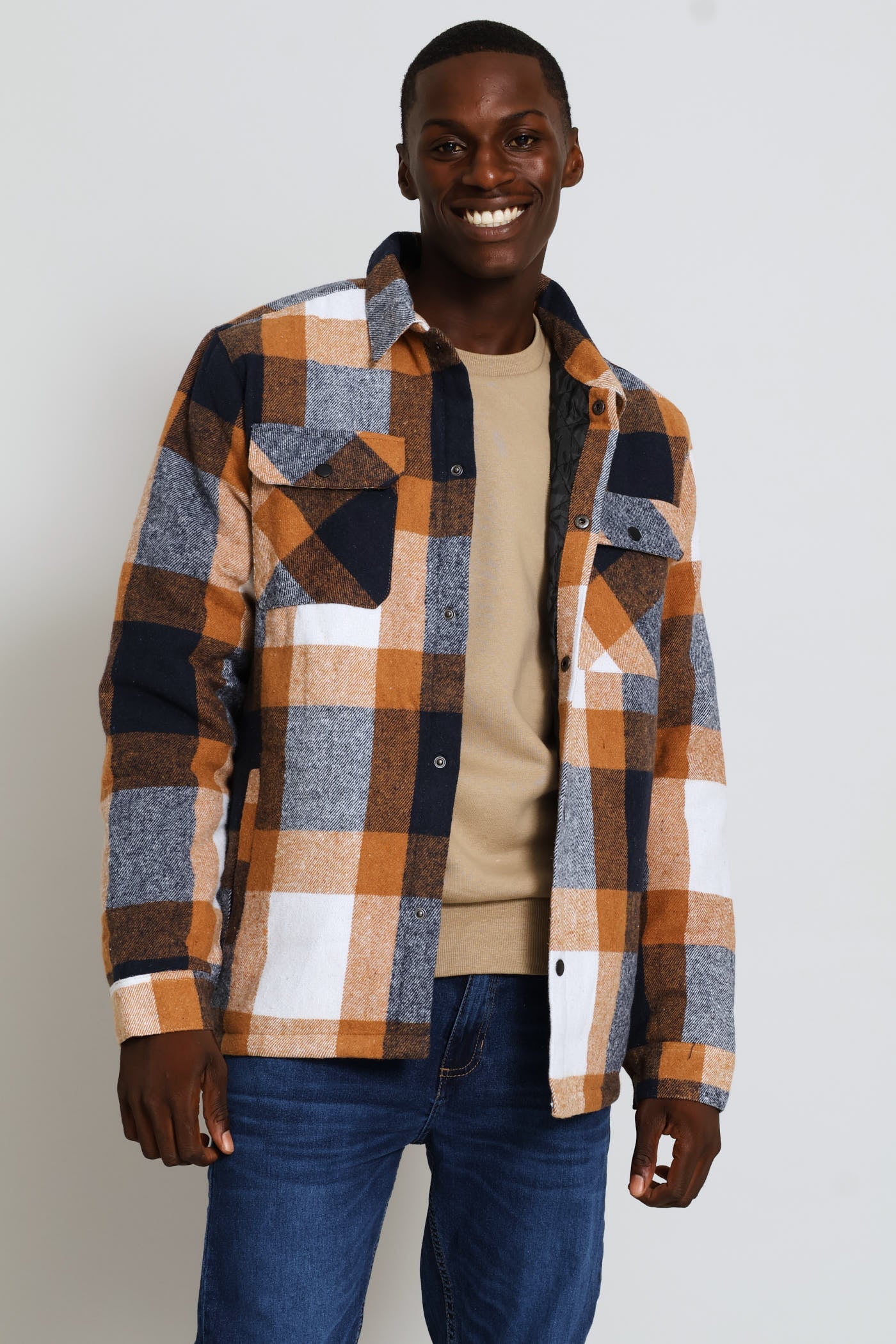 Mens Flannel Shacket Jacket - Chocolate – Edgars
