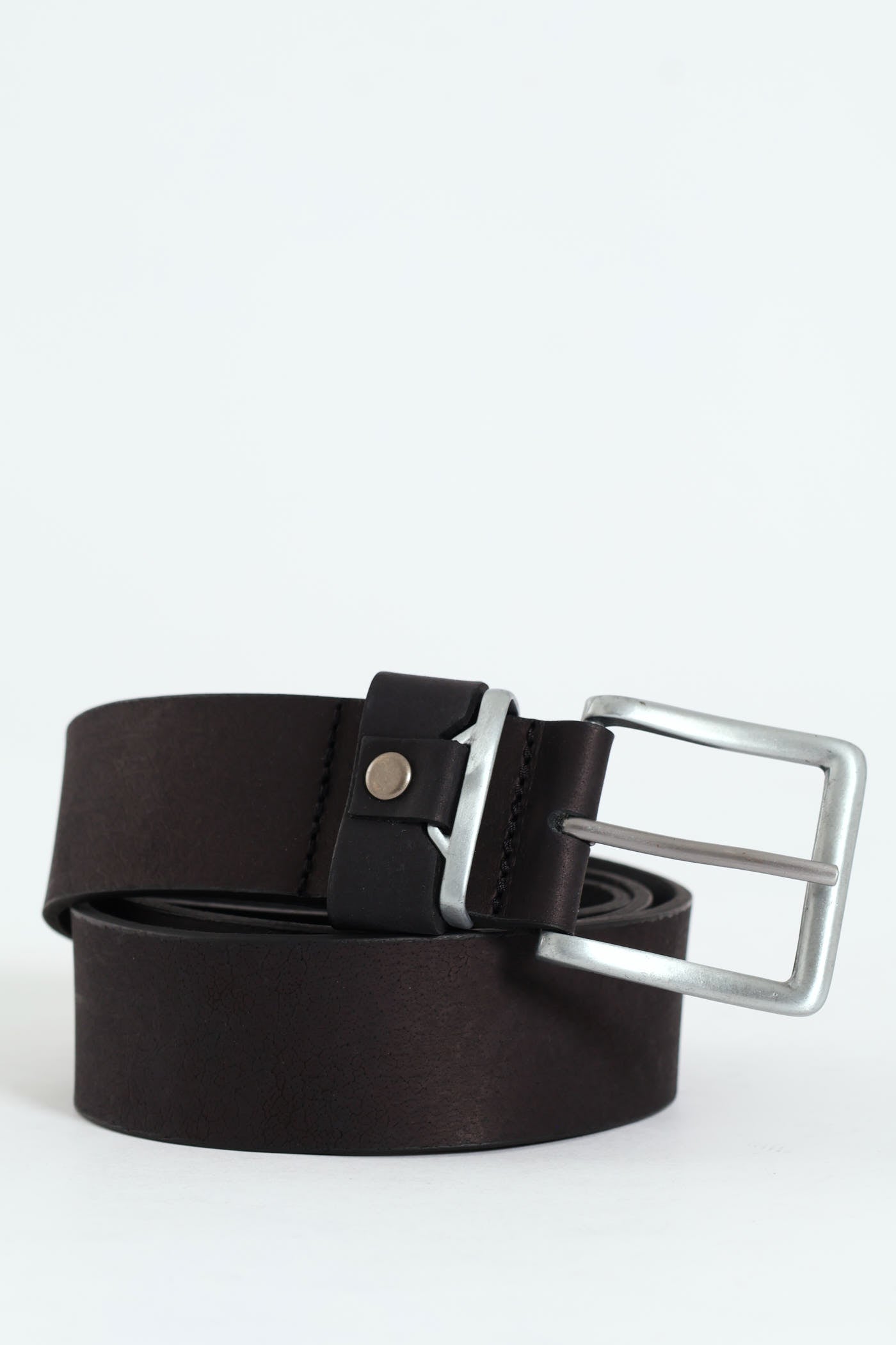 Mens Metal & Leather Belt - Black – Edgars