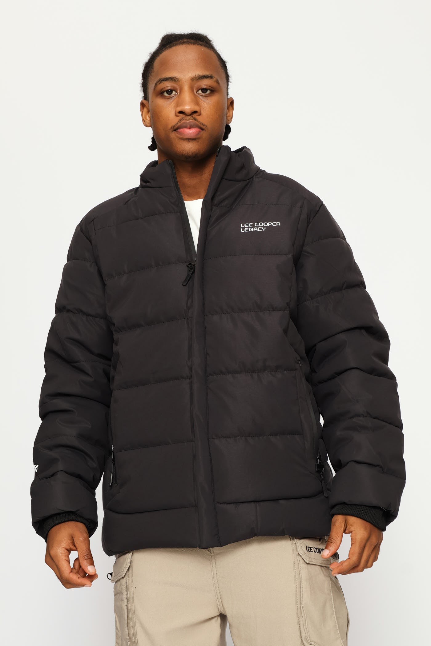plage MY_puffer フード Mens Noam Fur Lined Puffer Jacket - Black – Edgars