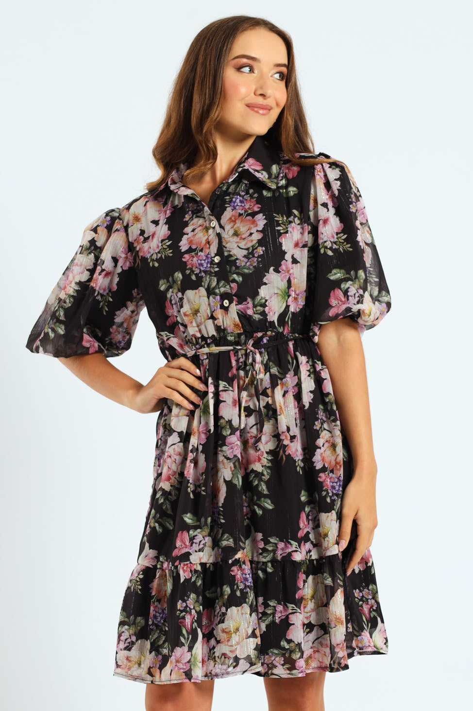 Kelso Dresses At Edgars Ladies Puff Sleeve Waisted Tea Dress โ Edgars