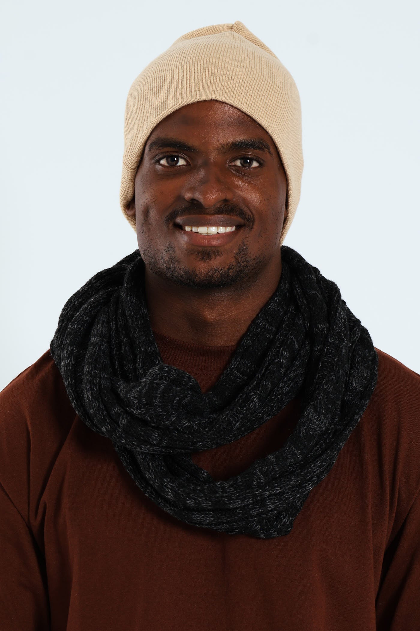 Mens Snood Scarf - Charcoal – Edgars