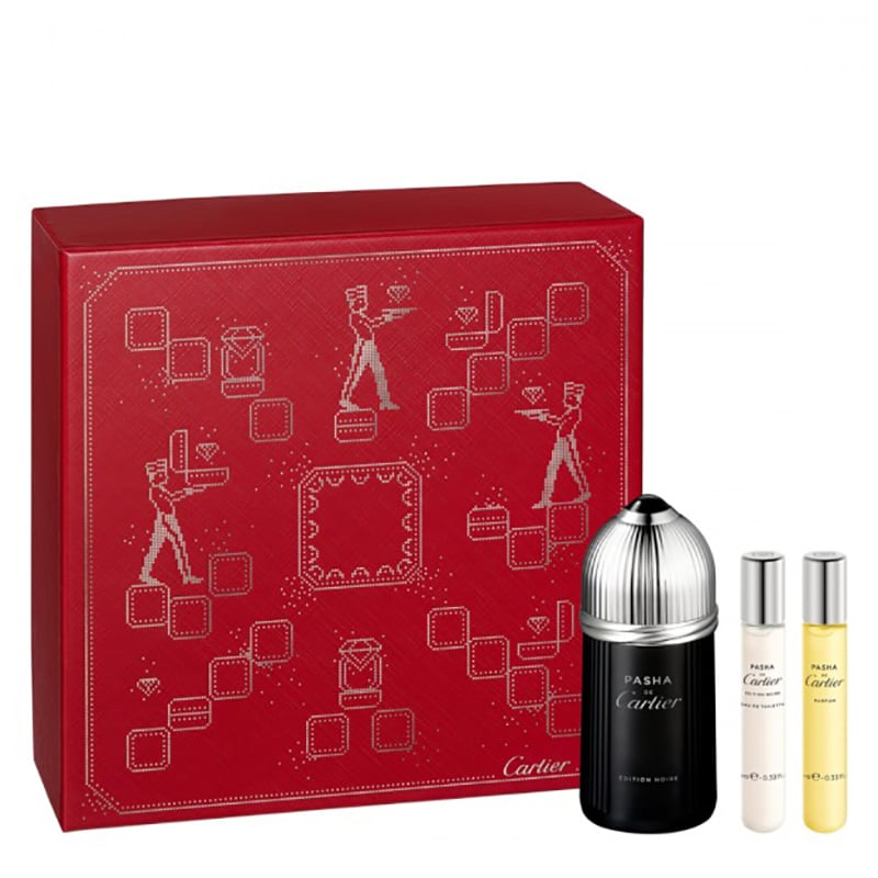 Mens Pasha De Cartier Edition Noir Eau de Toilette Spray 100ml Set