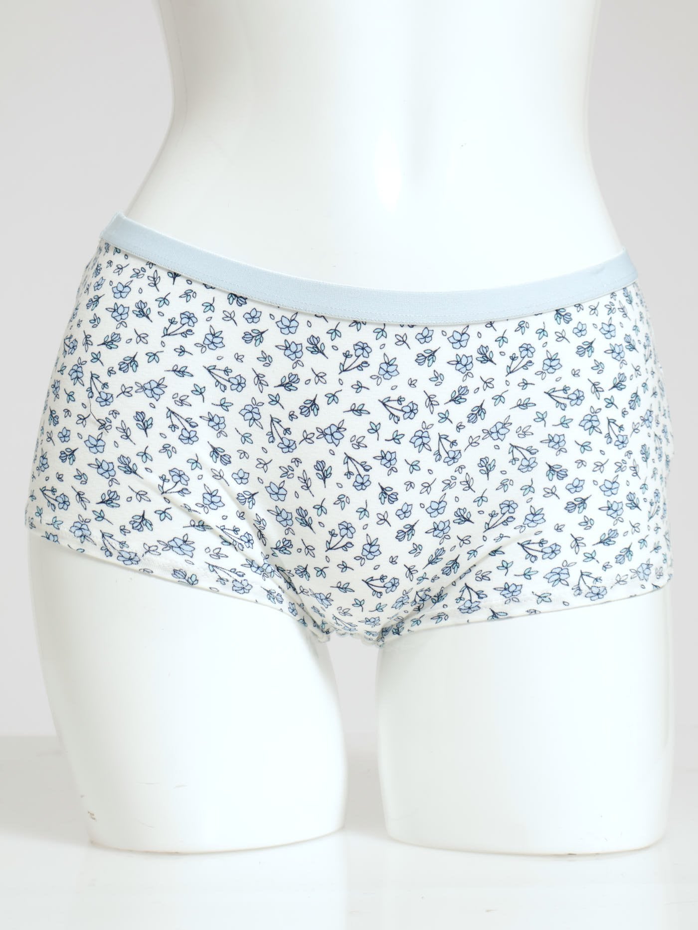 Girls 2 Pack Ditsy Floral Cotton Boyleg Panties Blue Edgars