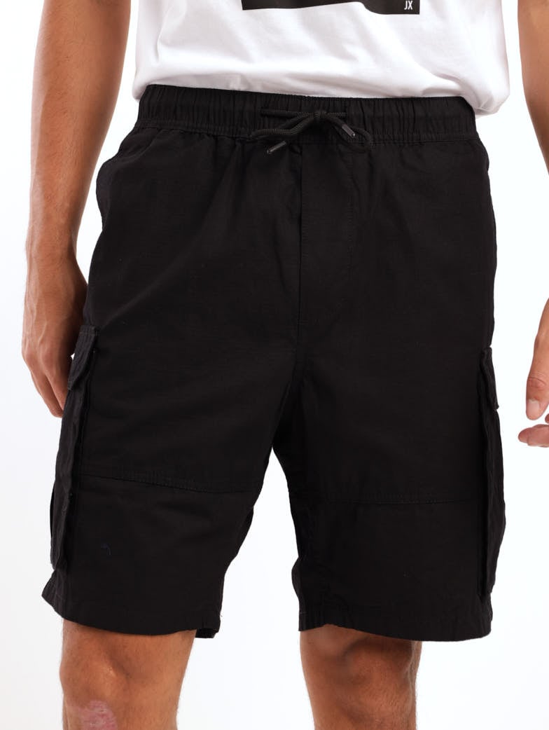 Mens Men's Pull-On Cargo Short Black