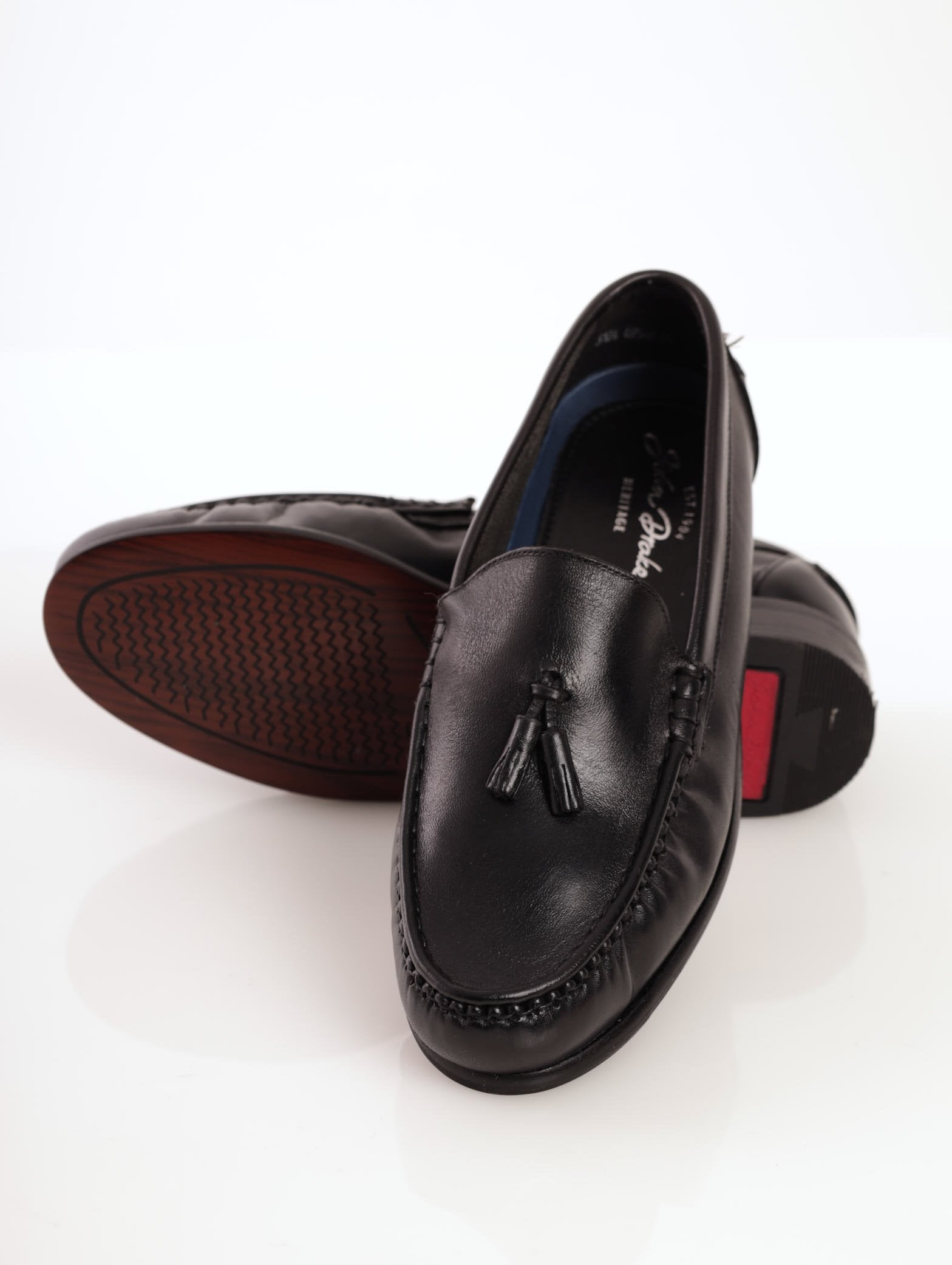 Mens Men's Basic Tassel Moccasin Shoe Black – Edgars