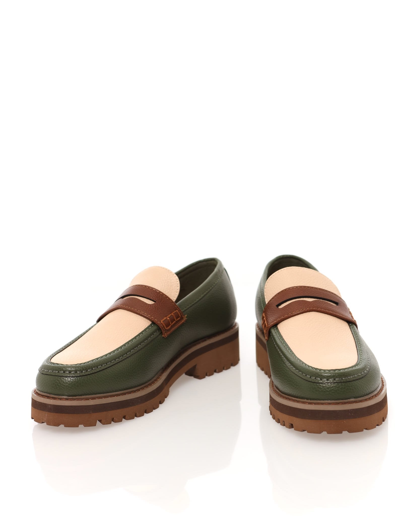 Mens Men's Penny Moccasin Shoe Olive – Edgars