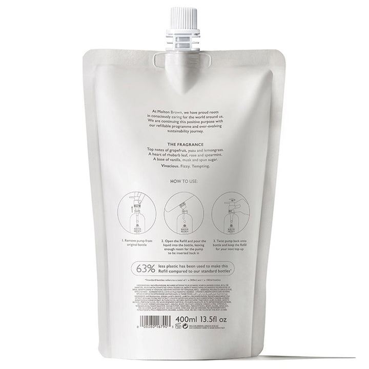 Delicious Rhubarb & Rose Fine Liquid Hand wash