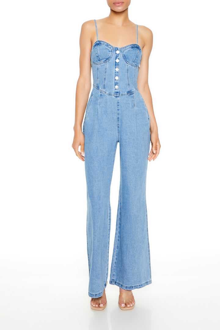Denim Jumpsuit - Light Blue
