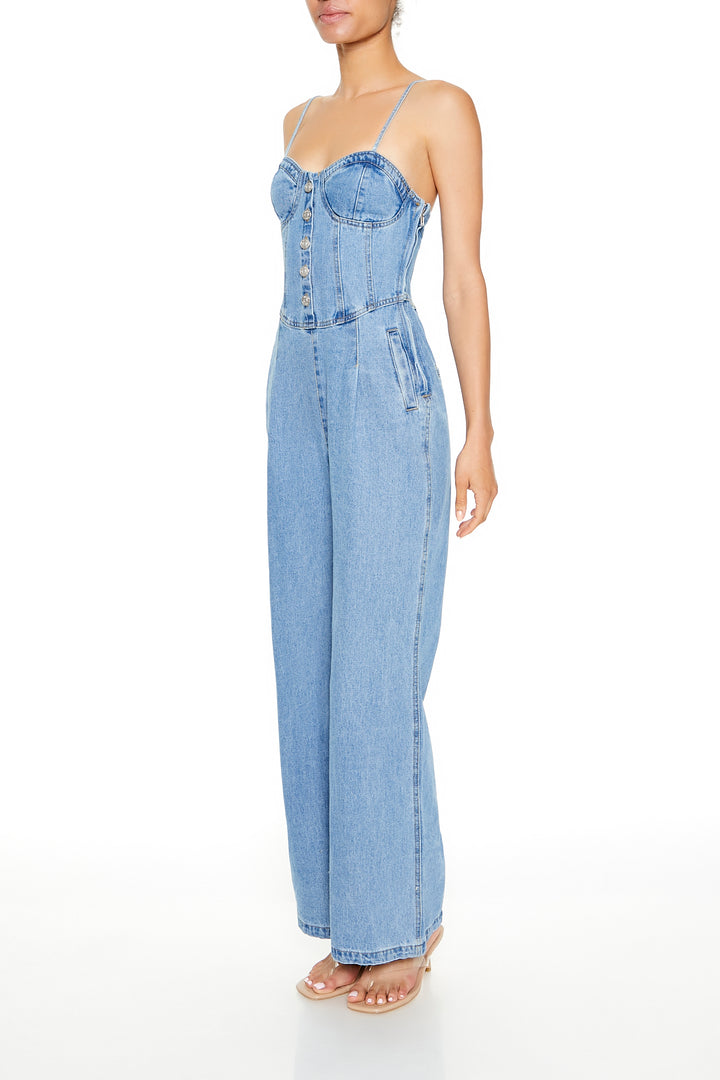 Denim Jumpsuit - Light Blue