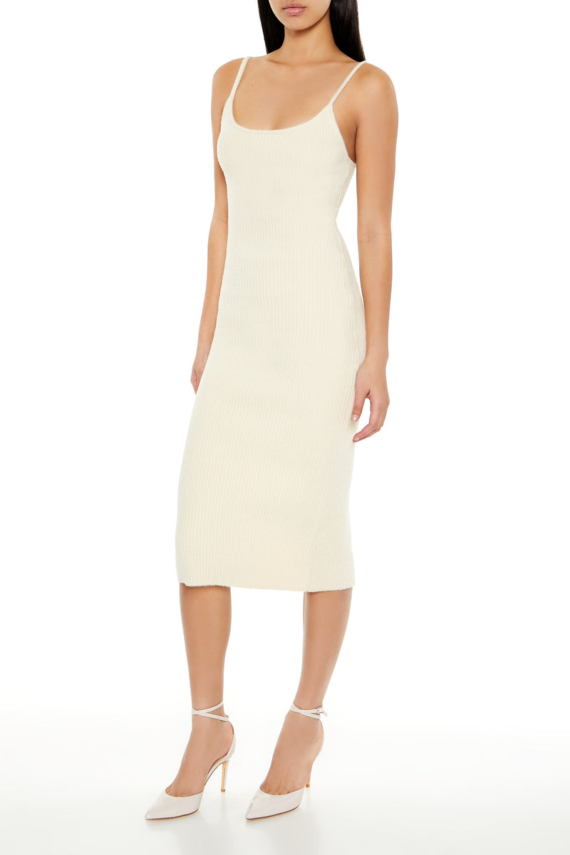 Midi Spaghetti Strap Dress - Oatmeal