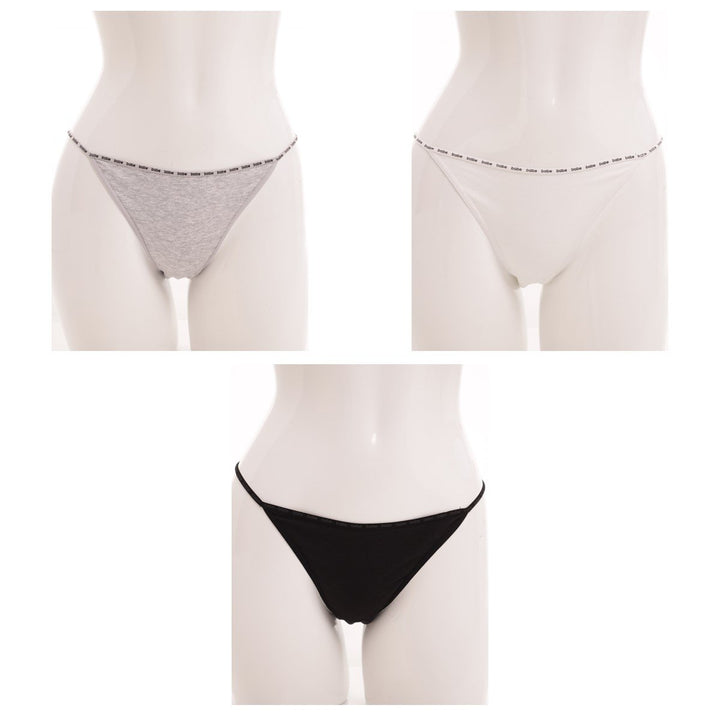 Ladies 3 Pack Cotton Lycra Tanga Panty