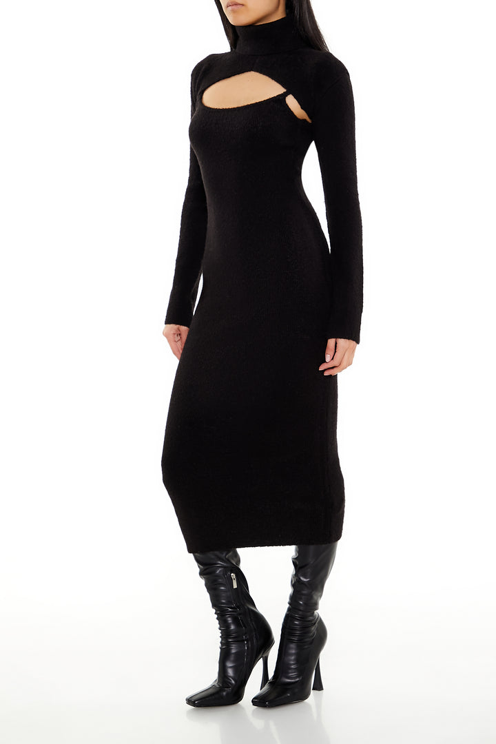 Long Sleeve Bodycon Dress - Black