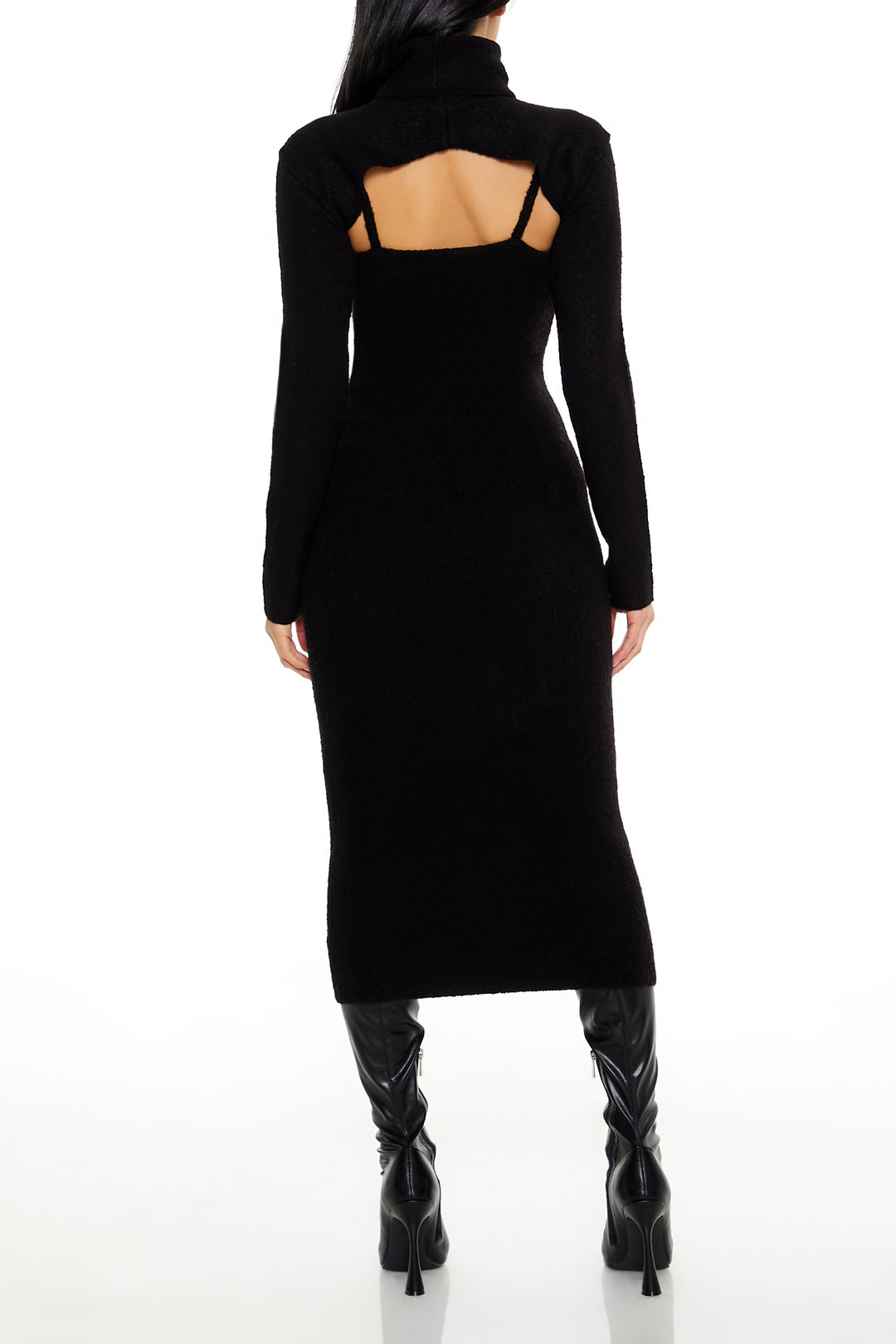 Long Sleeve Bodycon Dress - Black