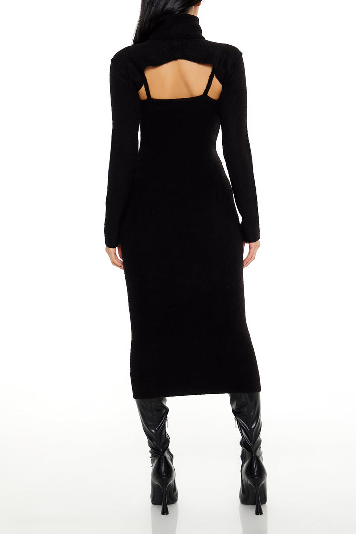 Long Sleeve Bodycon Dress - Black