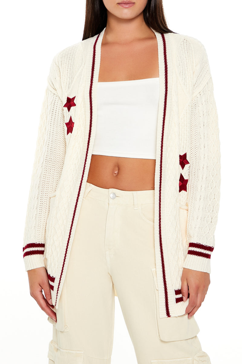 Long Sleeve Cardigan Sweater - Cream