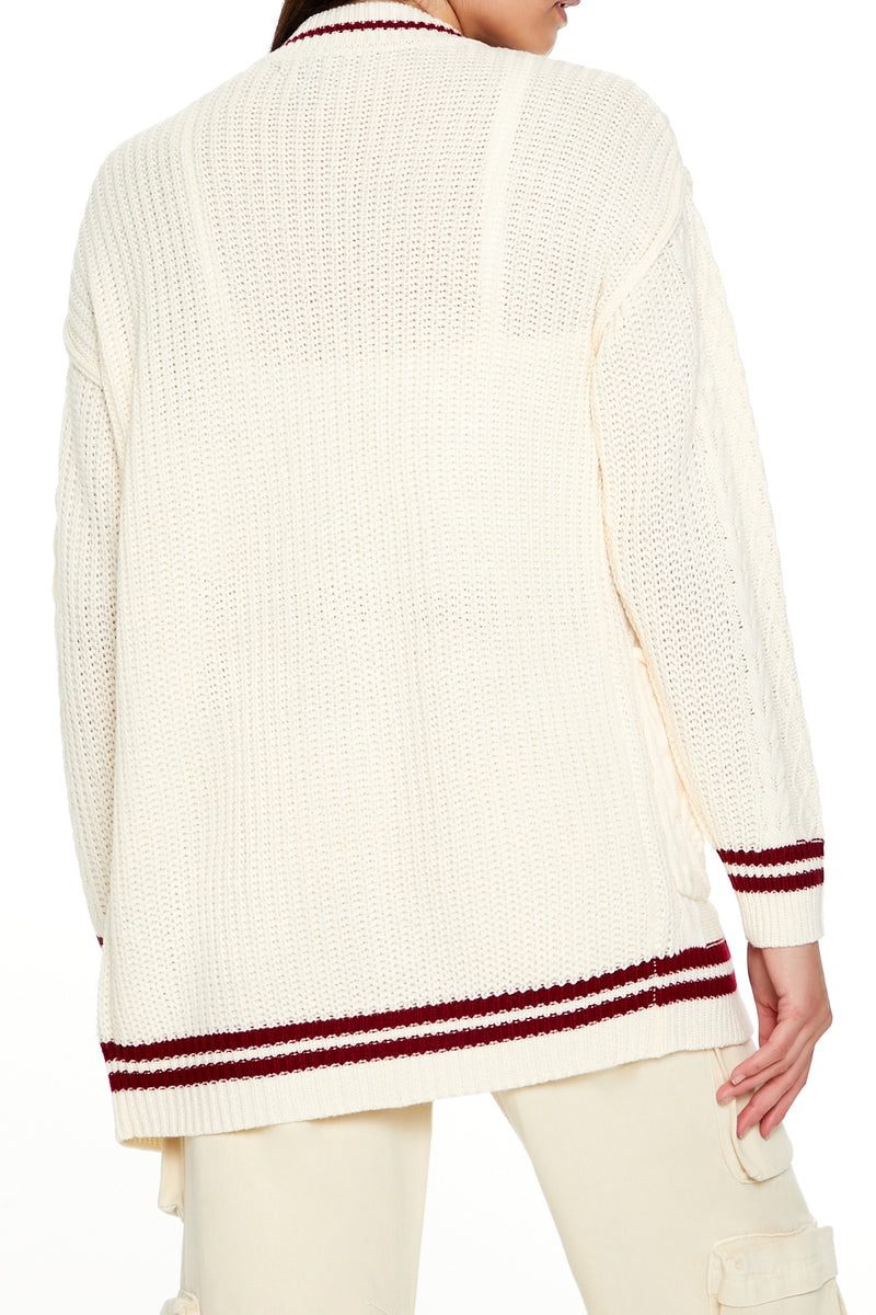 Long Sleeve Cardigan Sweater - Cream