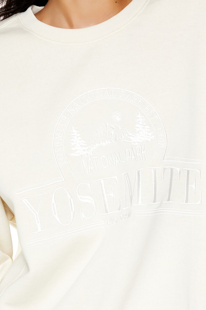 Embroidered Yosemite Pullover - Hazelnut