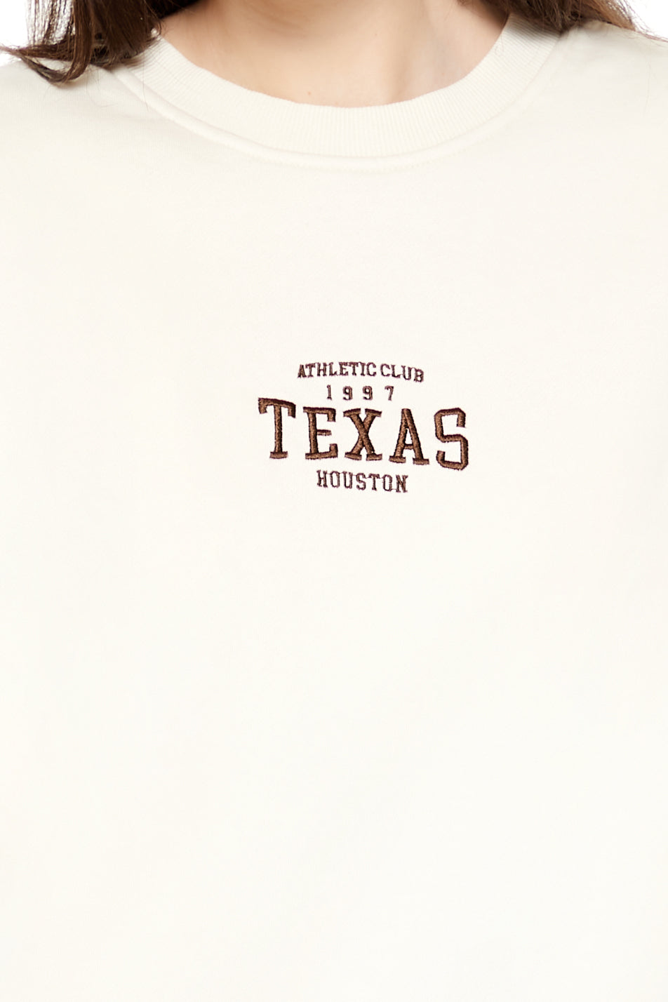 Embroidered Texas Pullover - Cream