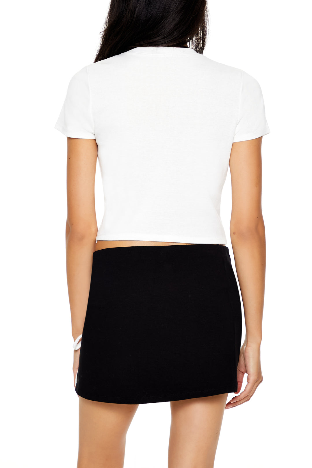 Bow Detail Knit Top - White