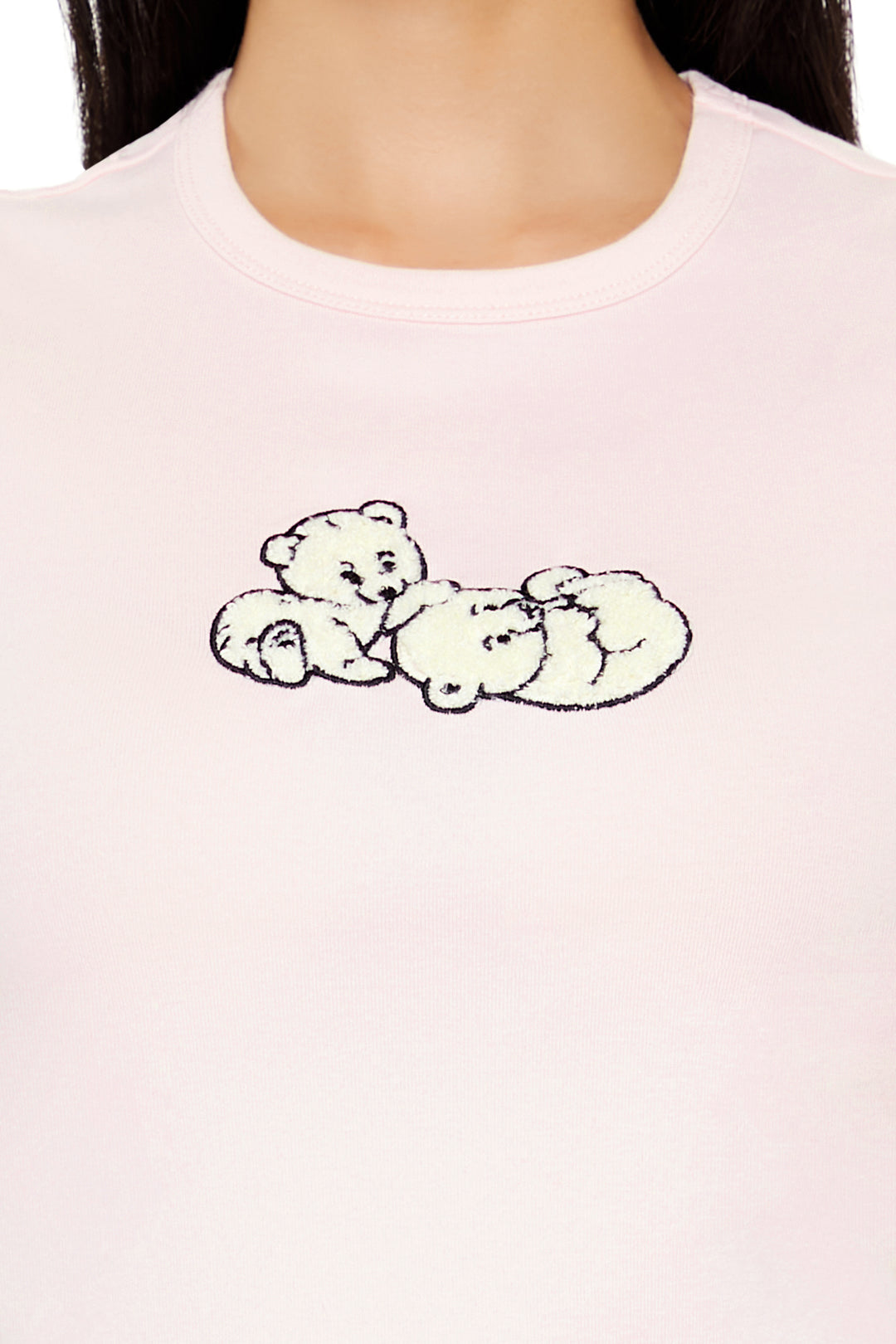 Polar Bear Graphic Baby Tee - Pink