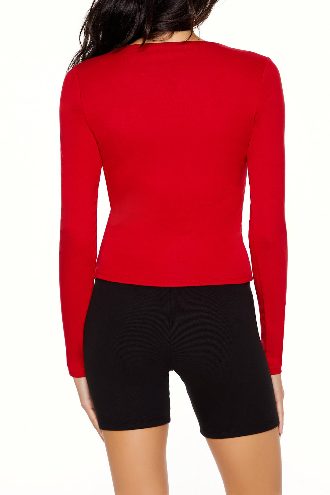 Long Sleeve Knit Shirt - Red