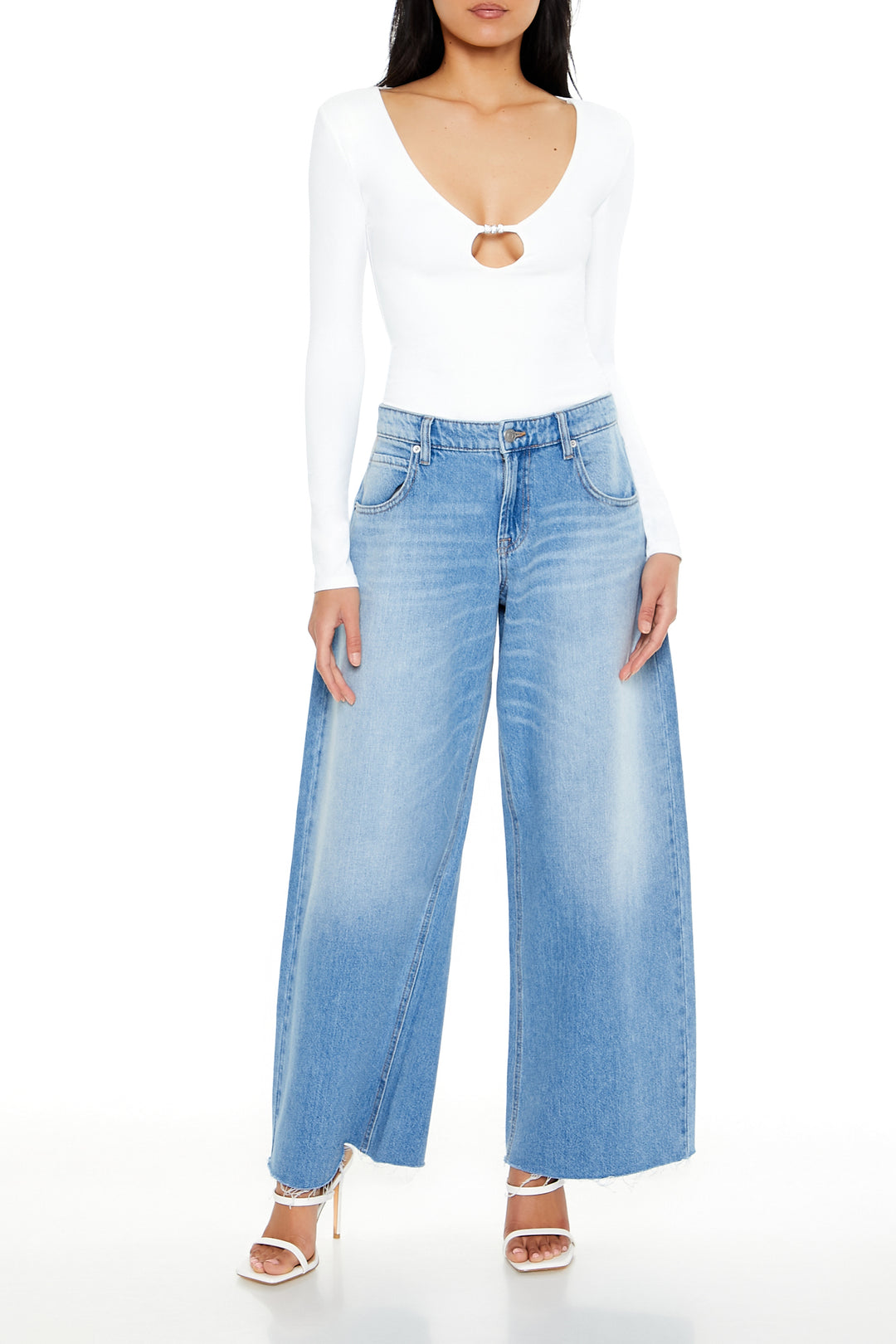 Long Sleeve Bodysuit - White