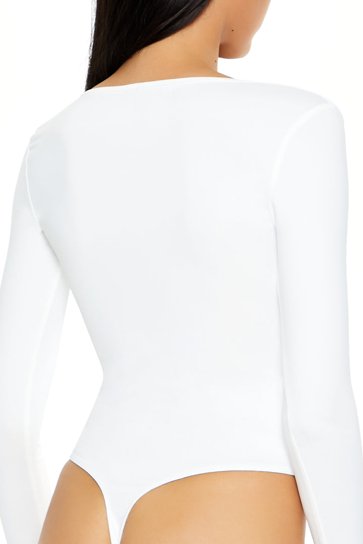 Long Sleeve Bodysuit - White