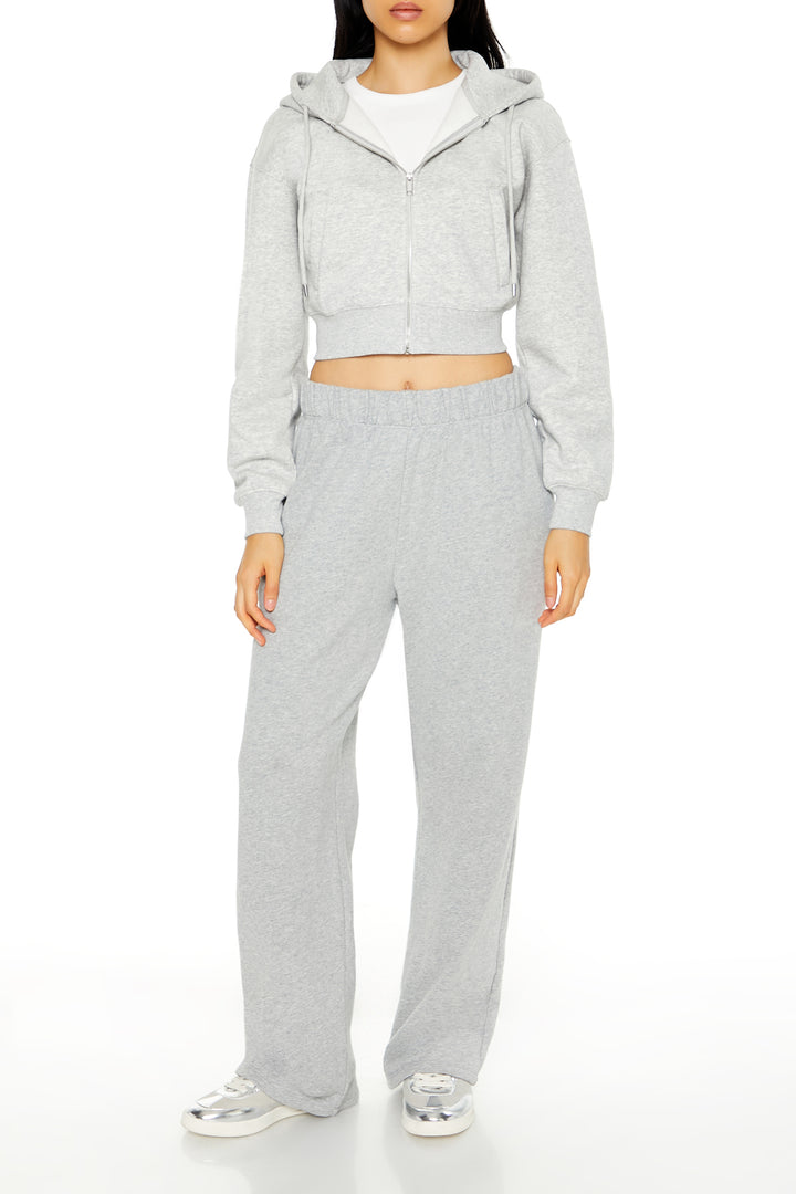 Long Sleeve Cropped Athletic Jacket - Grey