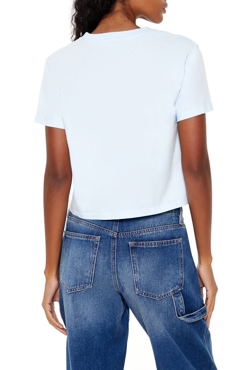 Short Sleeve Logo Baby Tee - Blue