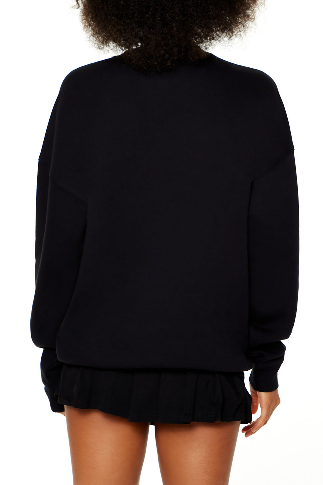 Birthday Queen Rhinestone Pullover - Black