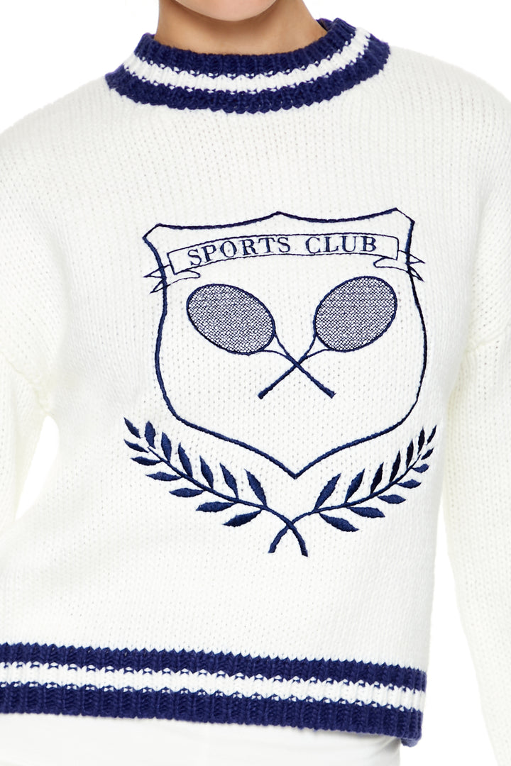 Regular Pullover - White/Blue