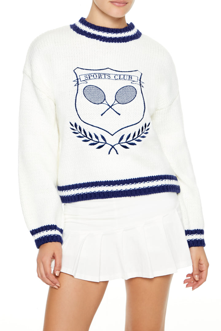 Regular Pullover - White/Blue