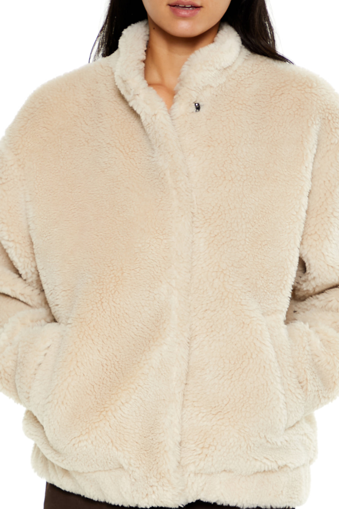 Oversized Bomber Jacket - Sand