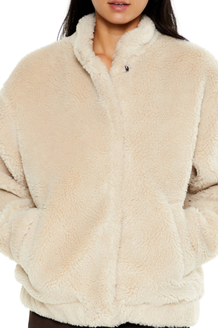 Oversized Bomber Jacket - Sand