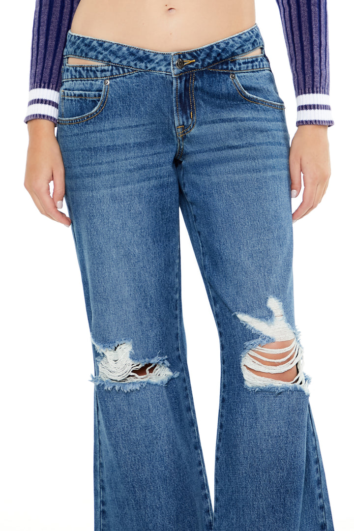 Baggy Denim Jean - Mid Blue