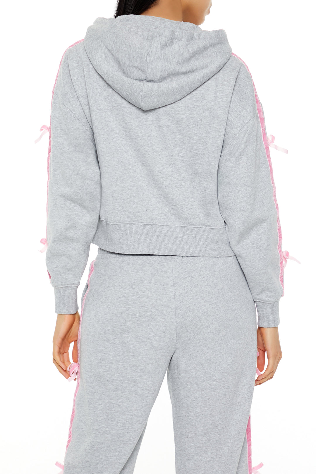 Long Sleeve Cropped Athletic Jacket - Grey